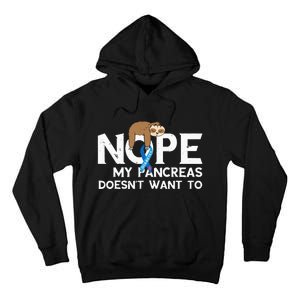 Pancreas Diabetes Awareness Sleep Sloth Pancreatic Diabetic Tall Hoodie