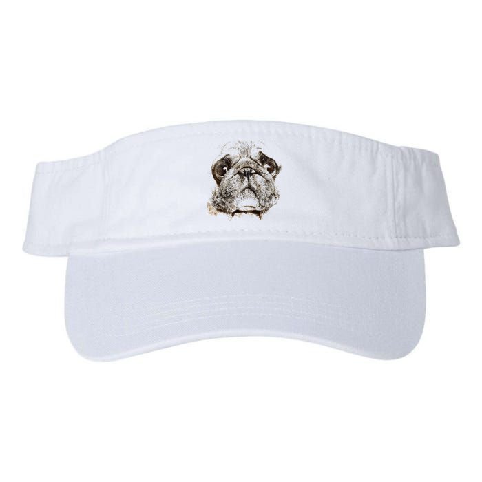 Pug Dog Animal Face Valucap Bio-Washed Visor