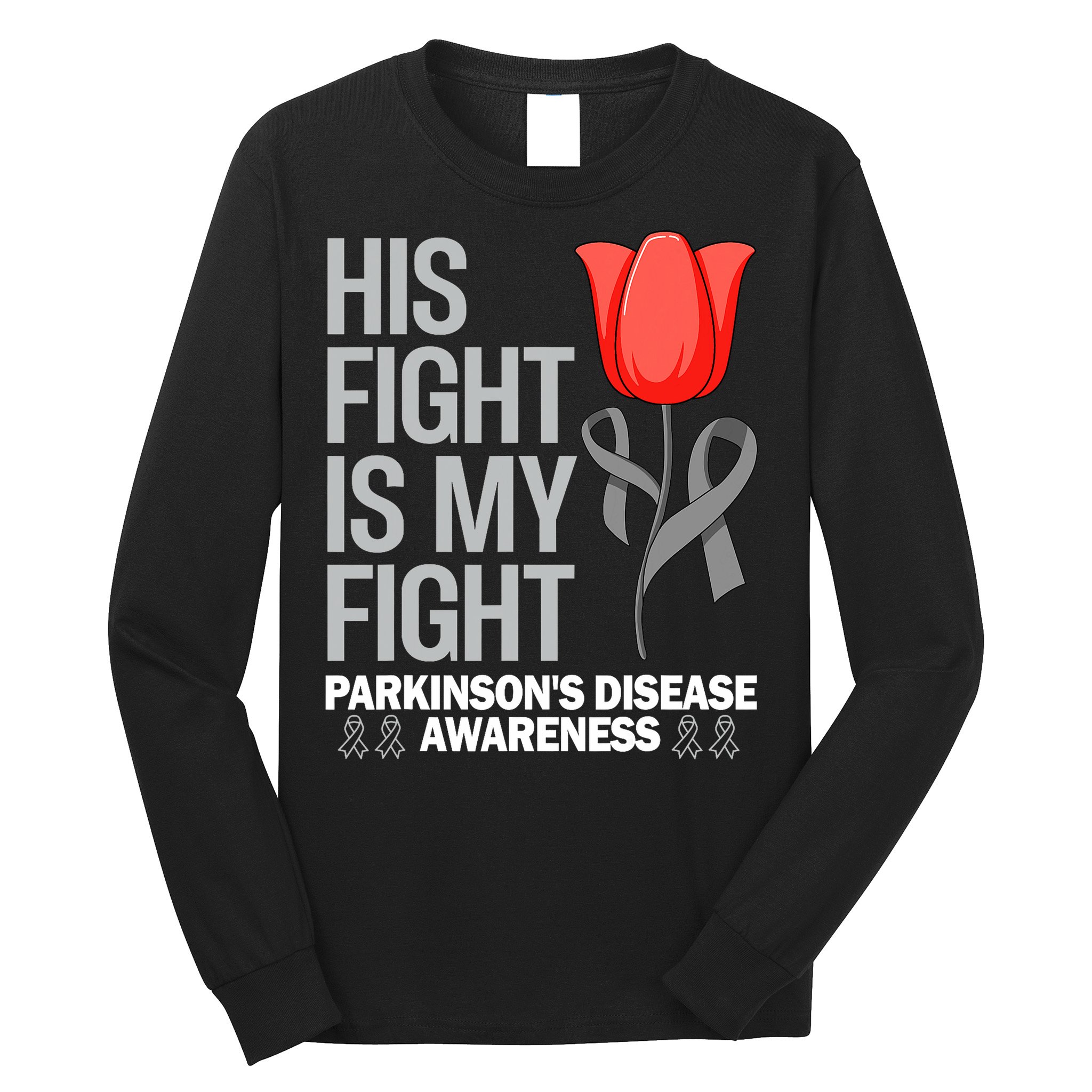 ParkinsonS Disease Awareness April Month Red Tulip Long Sleeve Shirt
