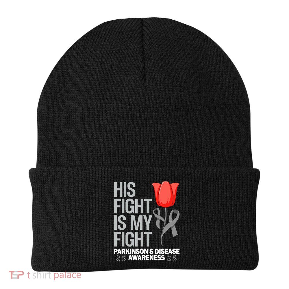 ParkinsonS Disease Awareness April Month Red Tulip Knit Cap Winter Beanie