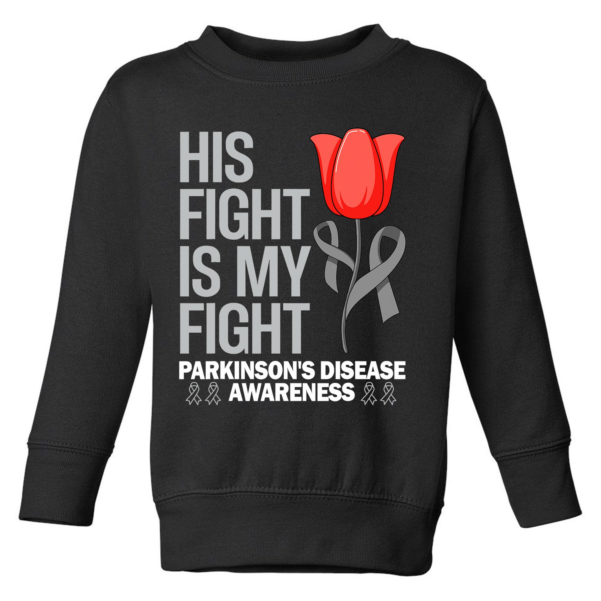 ParkinsonS Disease Awareness April Month Red Tulip Toddler Sweatshirt