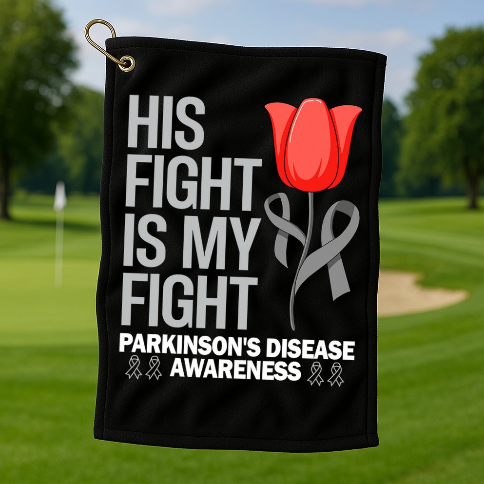 ParkinsonS Disease Awareness April Month Red Tulip Golf Towel