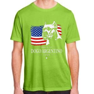 Proud Dogo Argentino Dad American Flag Patriotic Dog Adult ChromaSoft Performance T-Shirt