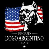 Proud Dogo Argentino Dad American Flag Patriotic Dog Backpack