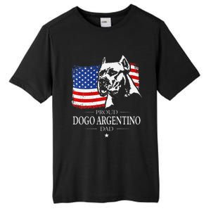 Proud Dogo Argentino Dad American Flag Patriotic Dog Tall Fusion ChromaSoft Performance T-Shirt