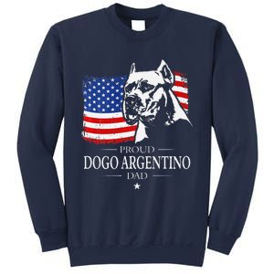 Proud Dogo Argentino Dad American Flag Patriotic Dog Sweatshirt