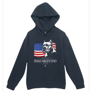 Proud Dogo Argentino Dad American Flag Patriotic Dog Urban Pullover Hoodie