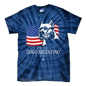 Proud Dogo Argentino Dad American Flag Patriotic Dog Tie-Dye T-Shirt