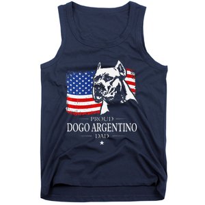 Proud Dogo Argentino Dad American Flag Patriotic Dog Tank Top