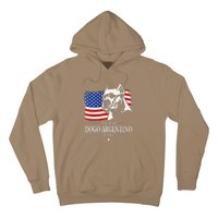 Proud Dogo Argentino Dad American Flag Patriotic Dog Hoodie