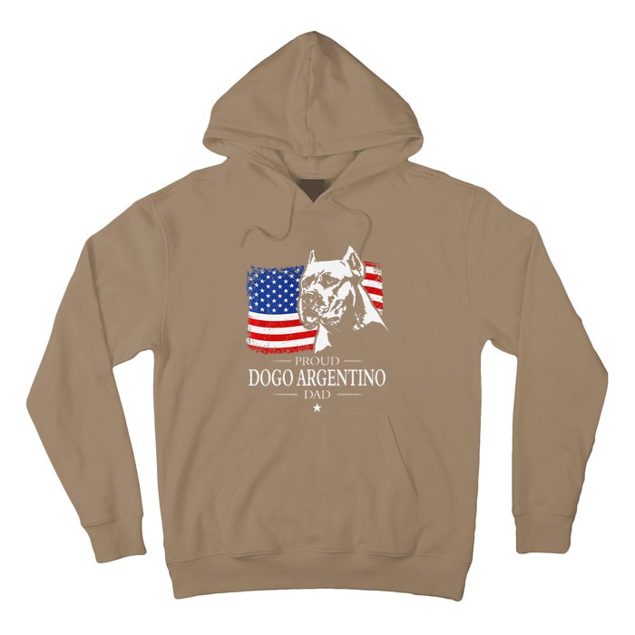 Proud Dogo Argentino Dad American Flag Patriotic Dog Hoodie