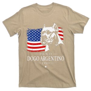 Proud Dogo Argentino Dad American Flag Patriotic Dog T-Shirt