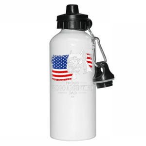 Proud Dogo Argentino Dad American Flag Patriotic Dog Aluminum Water Bottle