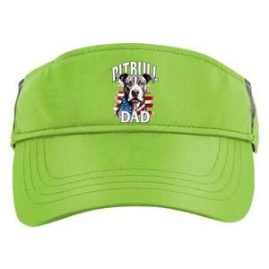 Pitbull Dad American Flag 4th Of July Dog FatherS Day Adult Drive Performance Visor