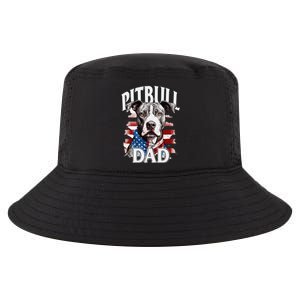 Pitbull Dad American Flag 4th Of July Dog FatherS Day Cool Comfort Performance Bucket Hat