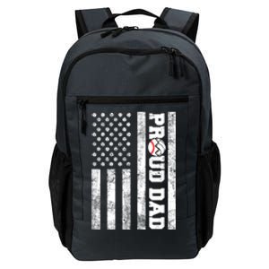 Proud Dad American Flag Funny Baseball Volleyball Dad Great Gift Daily Commute Backpack