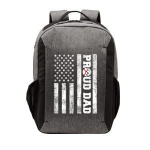 Proud Dad American Flag Funny Baseball Volleyball Dad Great Gift Vector Backpack