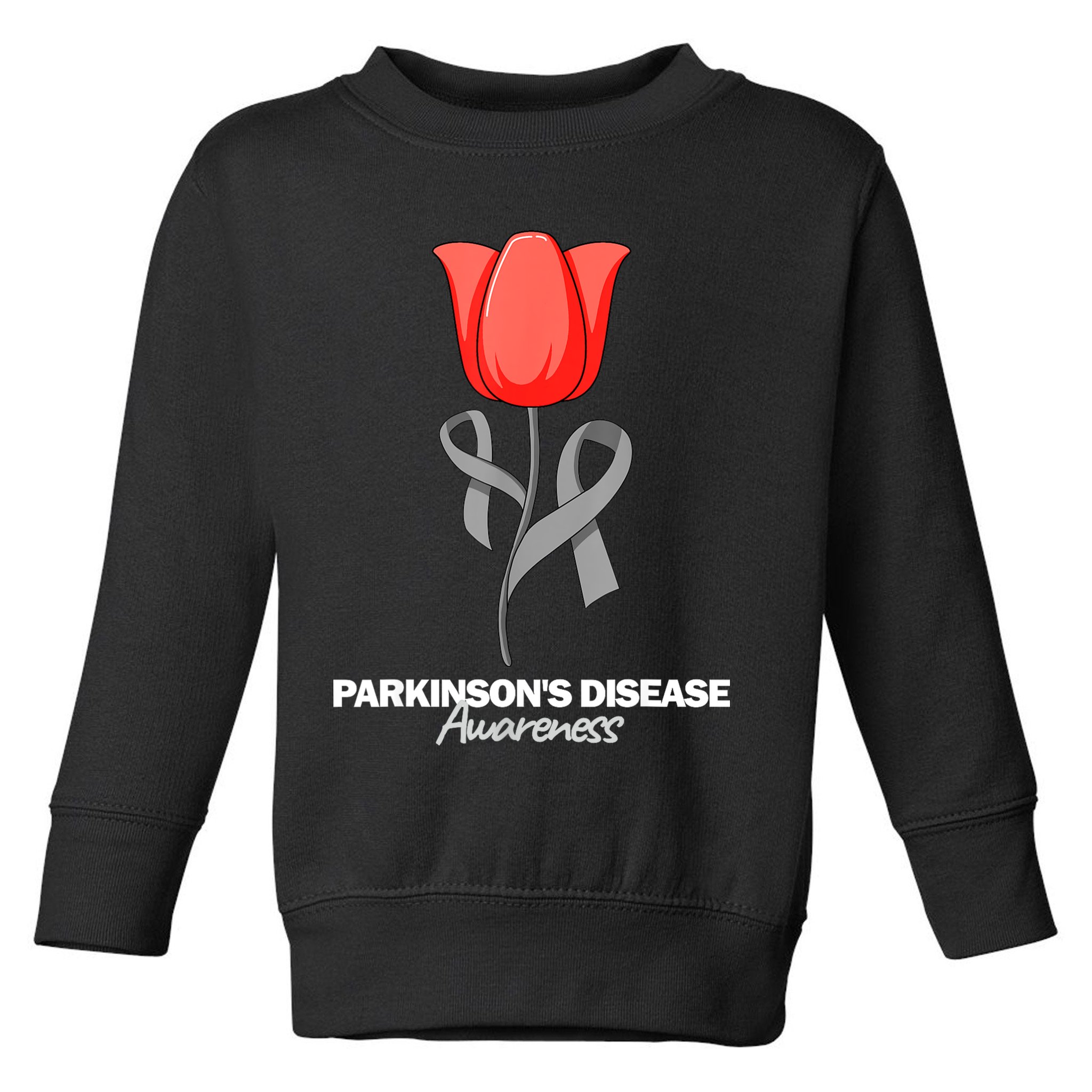ParkinsonS Disease Awareness April Month Red Tulip Toddler Sweatshirt