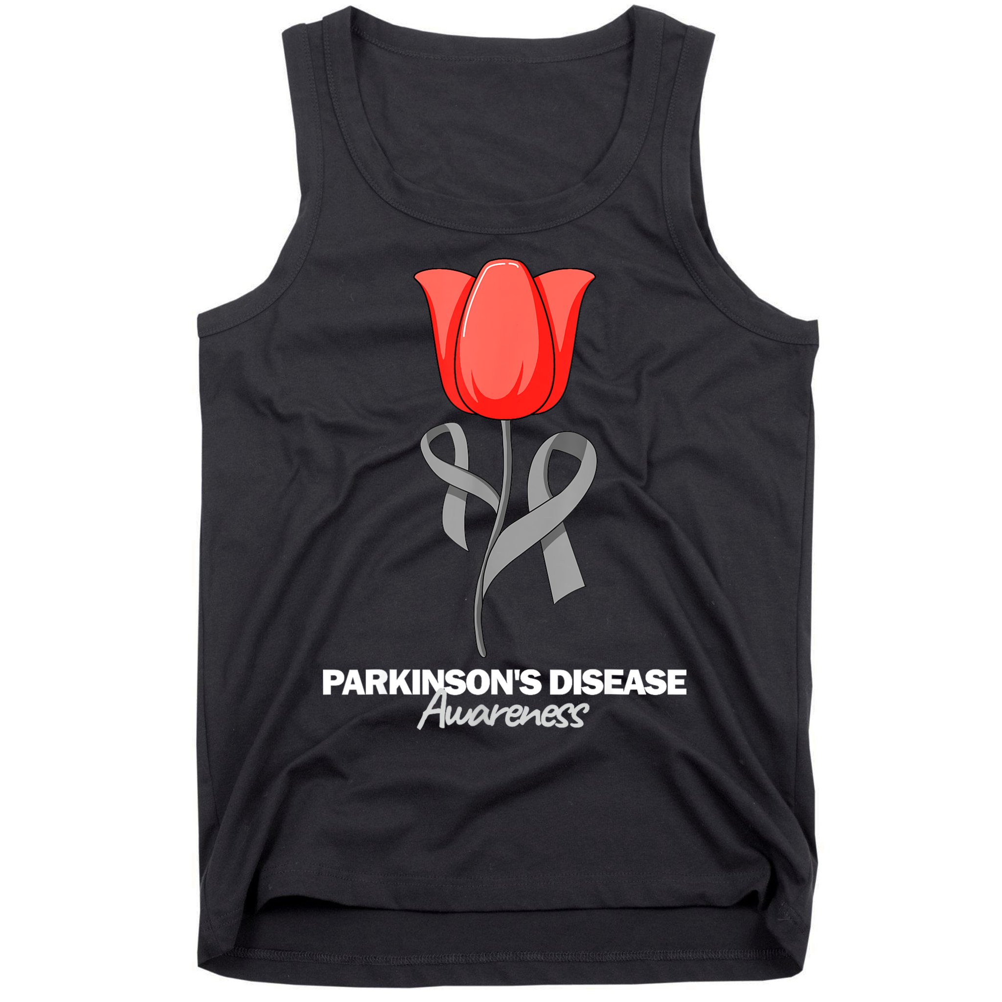 ParkinsonS Disease Awareness April Month Red Tulip Tank Top