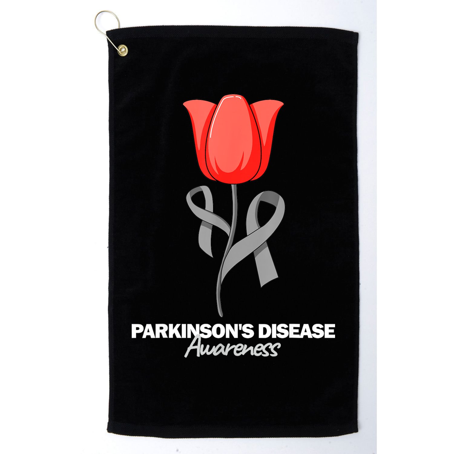 ParkinsonS Disease Awareness April Month Red Tulip Golf Towel
