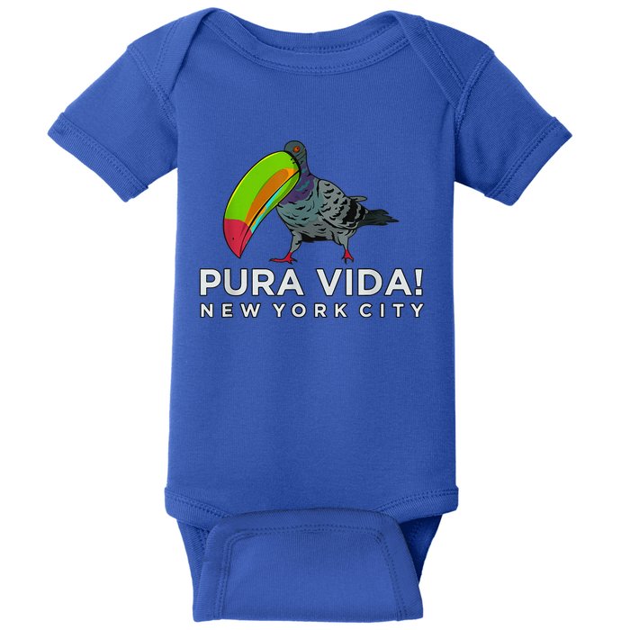 Pigeon Disguised As Toucan Pura Vida! New York City Baby Bodysuit