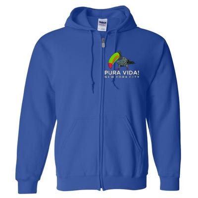 Pigeon Disguised As Toucan Pura Vida! New York City Full Zip Hoodie