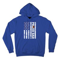 Proud Dad American Flag Funny Volleyball Basketball Dad Gift Hoodie