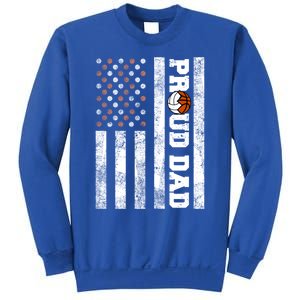 Proud Dad American Flag Funny Volleyball Basketball Dad Gift Sweatshirt