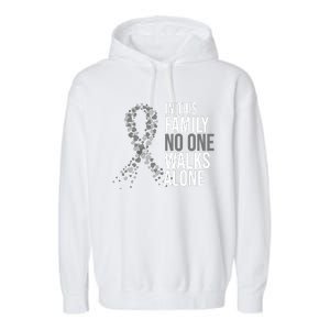 ParkinsonS Disease Awareness In This Family No One Walks Alone Garment-Dyed Fleece Hoodie