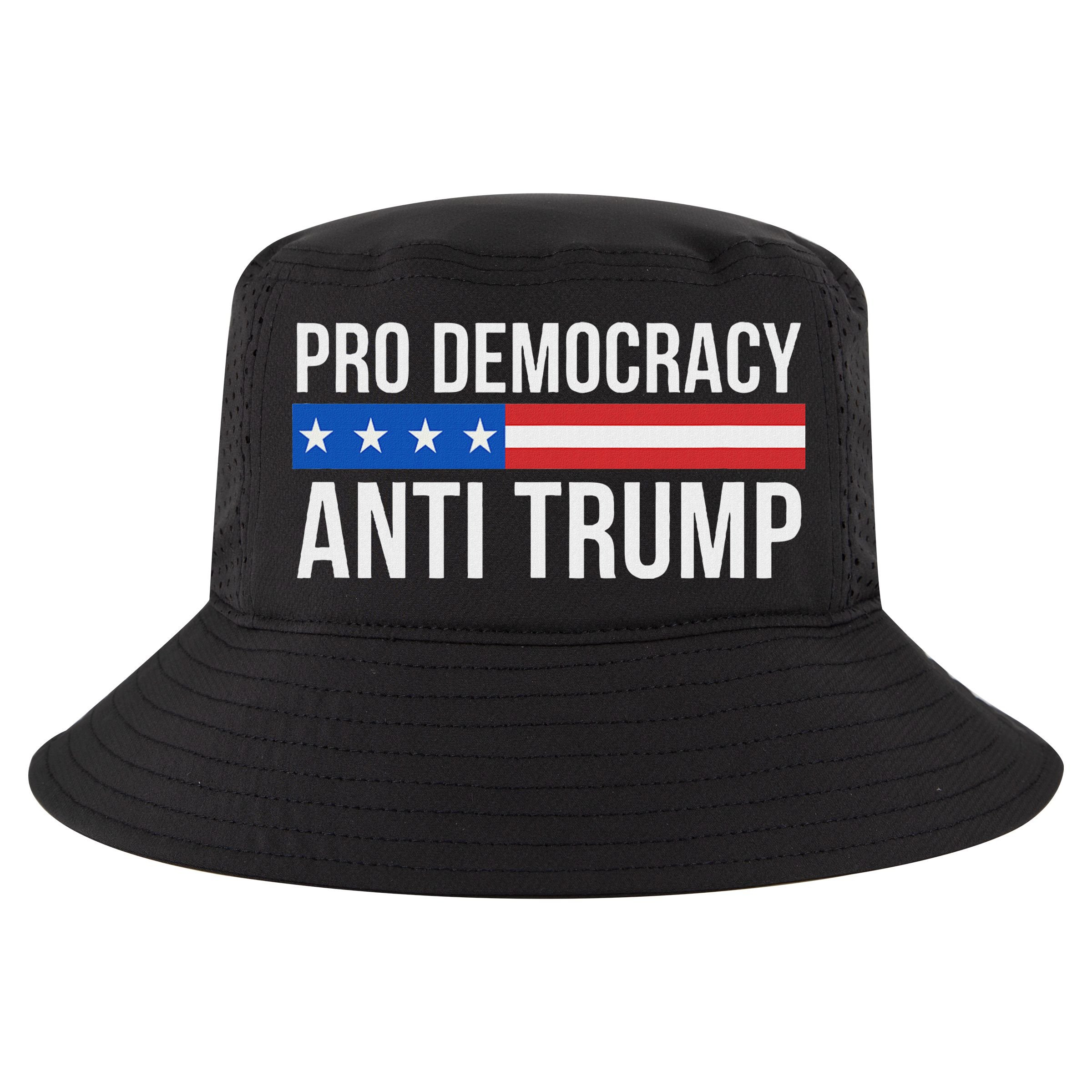 Pro Democracy Anti Trump Cool Comfort Performance Bucket Hat
