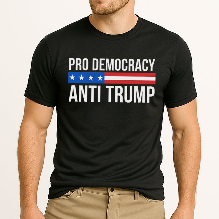 Pro Democracy Anti Trump Cooling Performance Crew T-Shirt