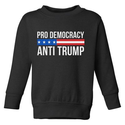 Pro Democracy Anti Trump Toddler Sweatshirt