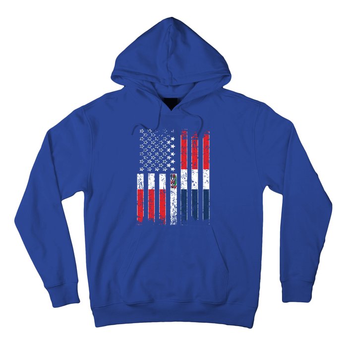 Proud Dominican American Flag Dominican Republic Usa Funny Gift Hoodie