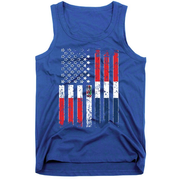 Proud Dominican American Flag Dominican Republic Usa Funny Gift Tank Top