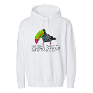 Pigeon Disguised As Toucan Pura Vida! New York City Garment-Dyed Fleece Hoodie