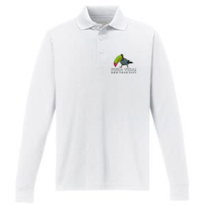 Pigeon Disguised As Toucan Pura Vida! New York City Performance Long Sleeve Polo