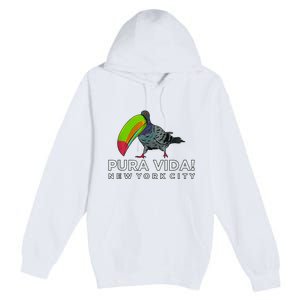 Pigeon Disguised As Toucan Pura Vida! New York City Premium Pullover Hoodie