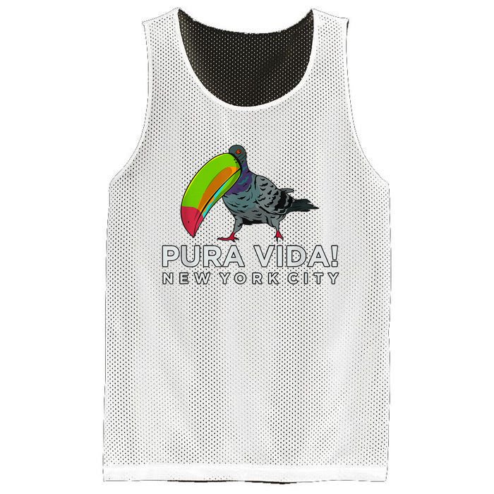 Pigeon Disguised As Toucan Pura Vida! New York City Mesh Reversible Basketball Jersey Tank