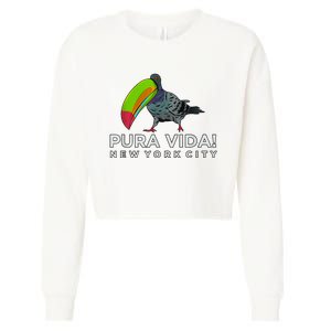 Pigeon Disguised As Toucan Pura Vida! New York City Cropped Pullover Crew