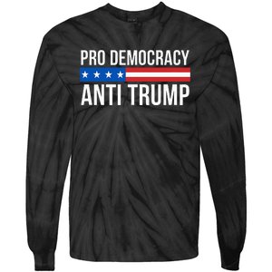 Pro Democracy Anti Trump Tie-Dye Long Sleeve Shirt