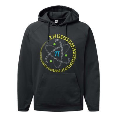 PI Day Atom PI Math Geek Science Lovers Performance Fleece Hoodie