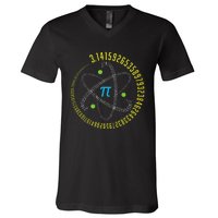 PI Day Atom PI Math Geek Science Lovers V-Neck T-Shirt