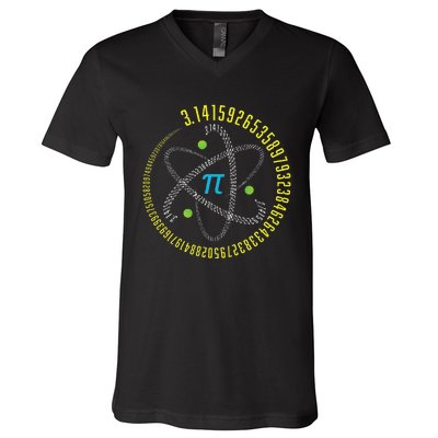 PI Day Atom PI Math Geek Science Lovers V-Neck T-Shirt