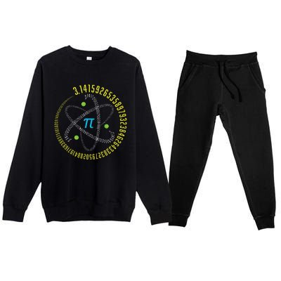 PI Day Atom PI Math Geek Science Lovers Premium Crewneck Sweatsuit Set