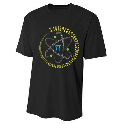 PI Day Atom PI Math Geek Science Lovers Performance Sprint T-Shirt