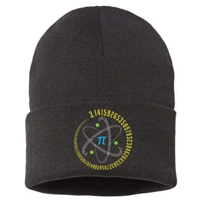 PI Day Atom PI Math Geek Science Lovers Sustainable Knit Beanie