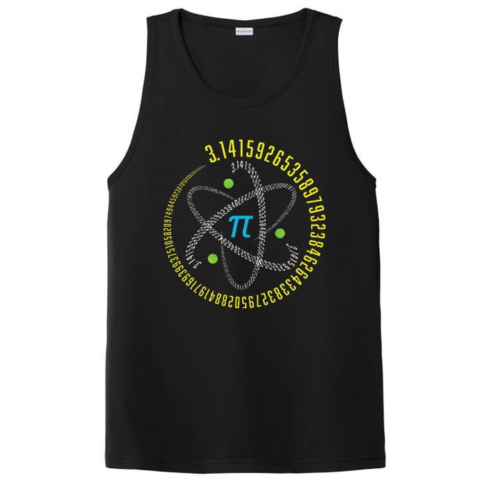 PI Day Atom PI Math Geek Science Lovers PosiCharge Competitor Tank