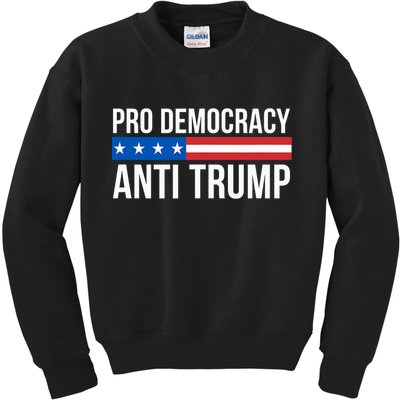 Pro Democracy Anti Trump Kids Sweatshirt