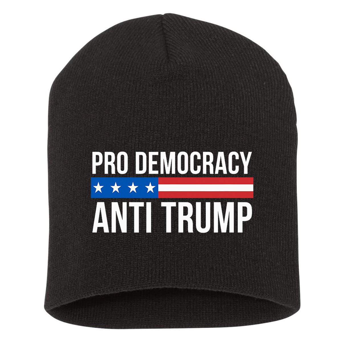 Pro Democracy Anti Trump Short Acrylic Beanie