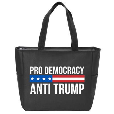 Pro Democracy Anti Trump Zip Tote Bag